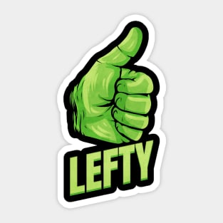 Thumps up for the Lefty logo - The left-handed Sticker